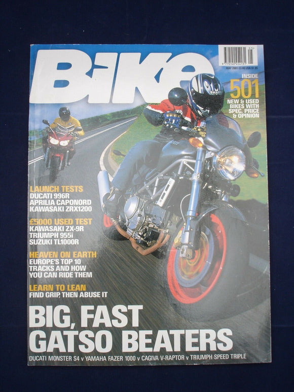 Bike Magazine - May 2001 - Ducati 996R - Aprilia Caponored - Kawasaki YRX1200