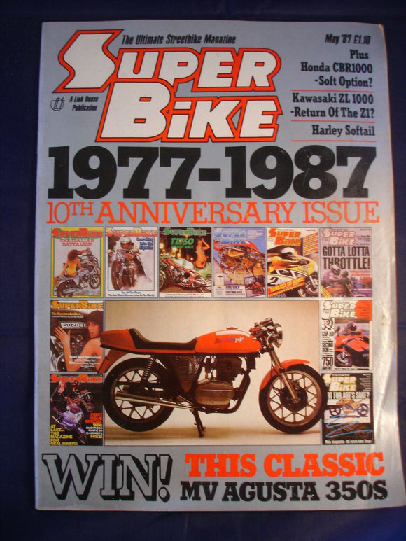 Super Bike - May 1987 - Harley softail - CBR1000 - Kawasaki ZL 1000