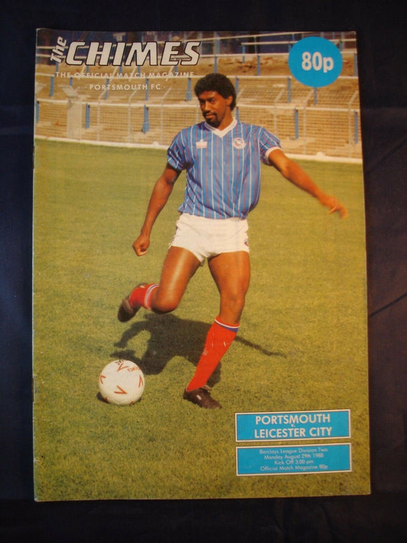 Football Programme Portsmouth Pompey PFC v Leicester - 29th August 1988