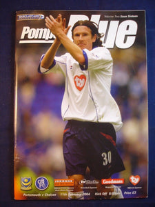 * Football Programme Portsmouth Pompey PFC v Chelsea - 11 February 2004
