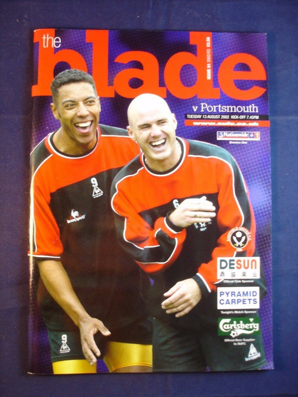 * Football Programme - Sheffield United v Portsmouth - 12 august 2002