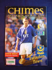 * Football Programme Portsmouth Pompey PFC v  Swindon Town - 12 September 1998