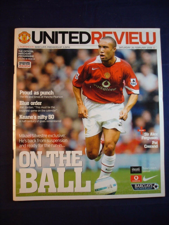 * Football Programme - Man Utd v Portsmouth - 26 Feb 2005