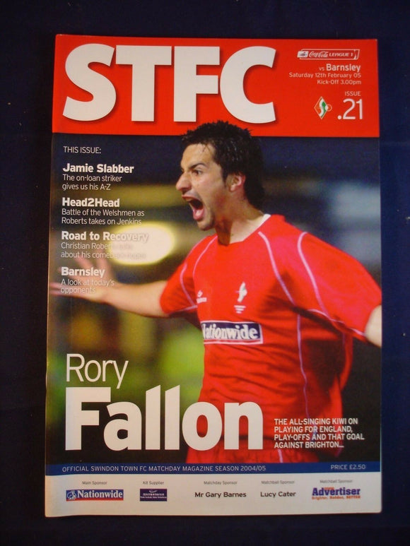 * Football Programme - Swindon Town v Barnsley - 12 February 2005