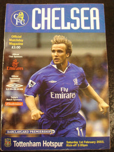 Football Programme Chelsea V Tottenham Hotspur Spurs Feb 2003