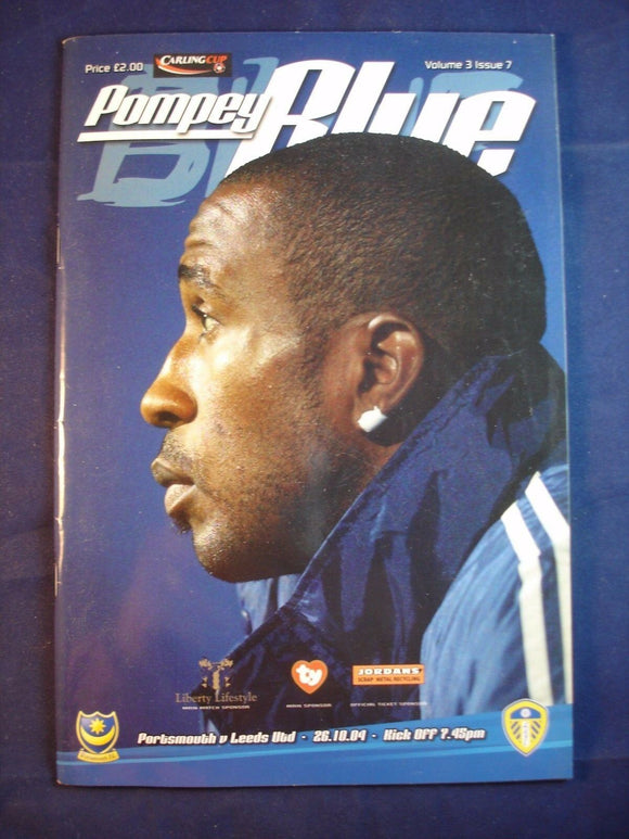 * Football Programme Portsmouth Pompey PFC v Leeds - 26 October 2004