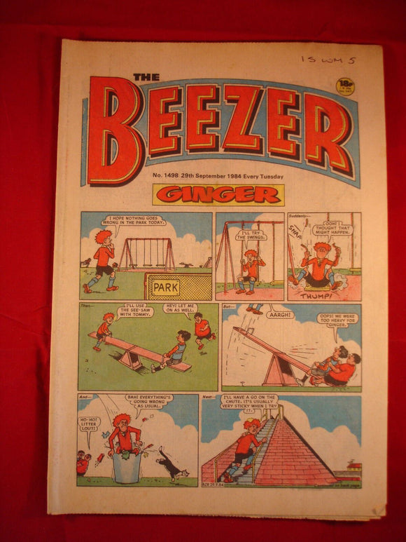 Beezer Comic - 1498 - 29th September 1984