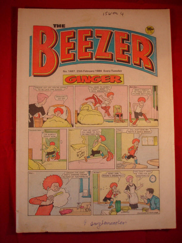 Beezer Comic - 1467 - 25th February 1984