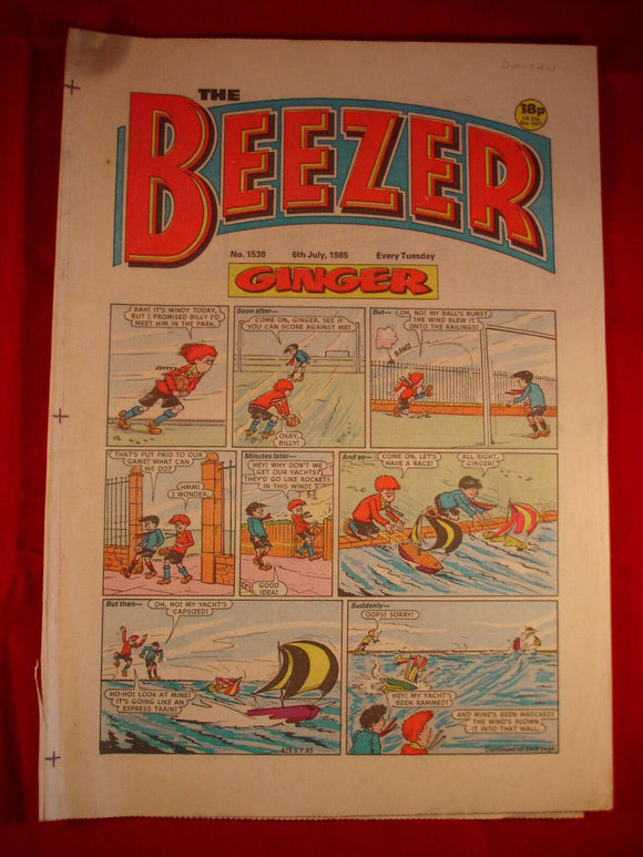 Beezer Comic - 1538 - 6th July 1985