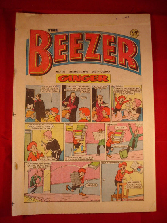 Beezer Comic - 1575 - 22nd March 1986