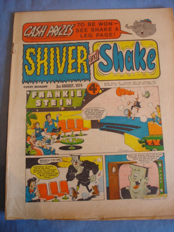 Shiver and Shake Comic - 3rd August 1974