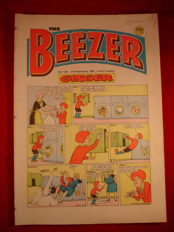 Beezer Comic - 1549 - 21st September 1985