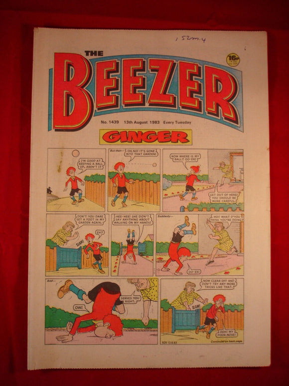 Beezer Comic - 1439 - 13th August 1983