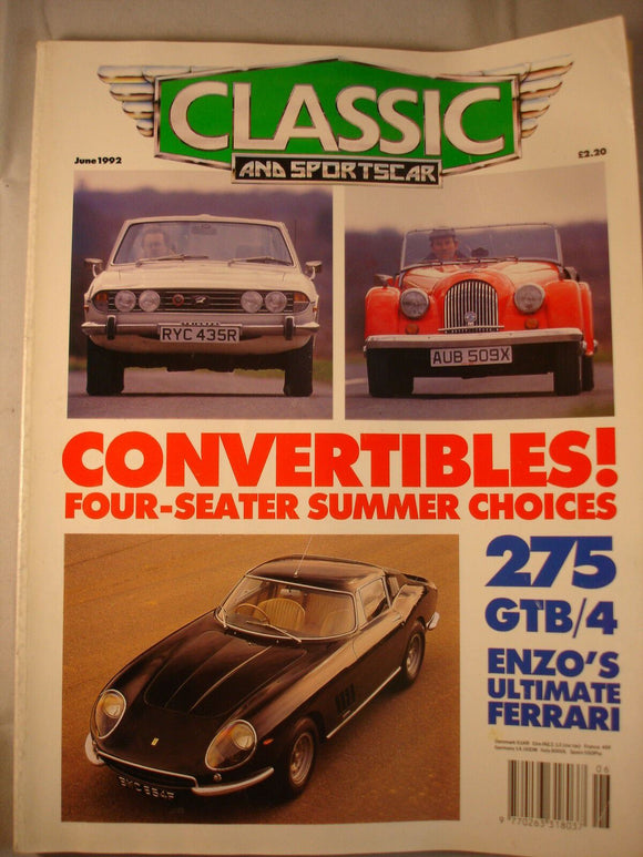 Classic and Sports car magazine - June 1992 - 4 seat convertibles