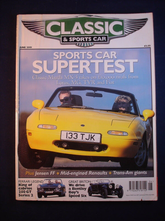 Classic and Sports car - June 2001 - MX5 - Bentley Boys Speed six