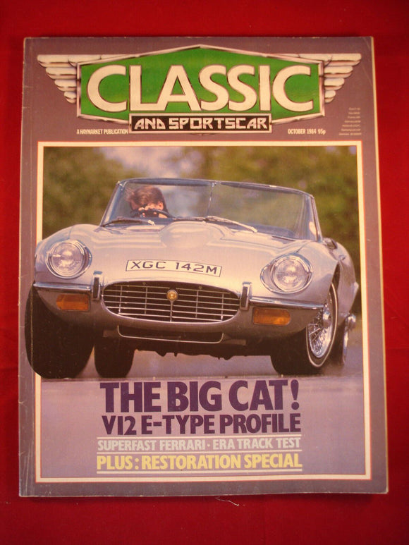 Classic and Sports Car - October 1984- V12 E type profiled - restoration special