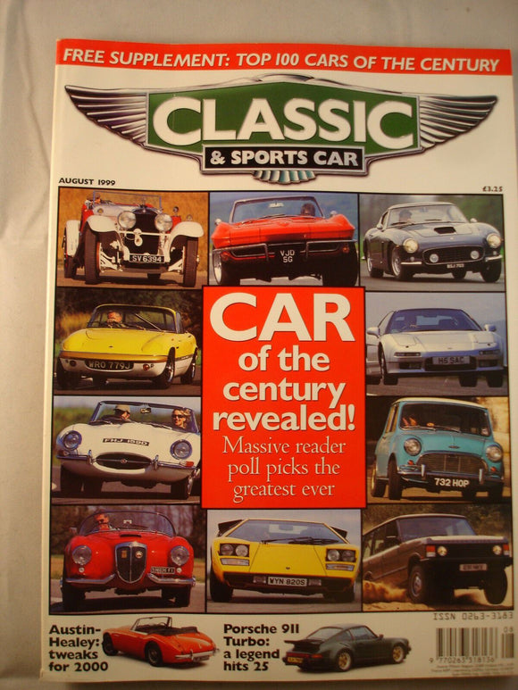Classic and Sports car magazine - August 1999 - 911 Turbo - Healey -