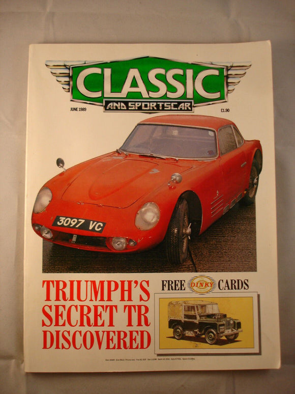 Classic and Sports car magazine - June 1989 - Lancia - Triumph - Ferrari