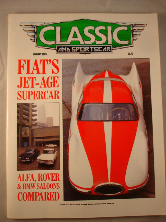 Classic and Sports car magazine - January 1989 - Fiat - Alfa - Rover - BMW