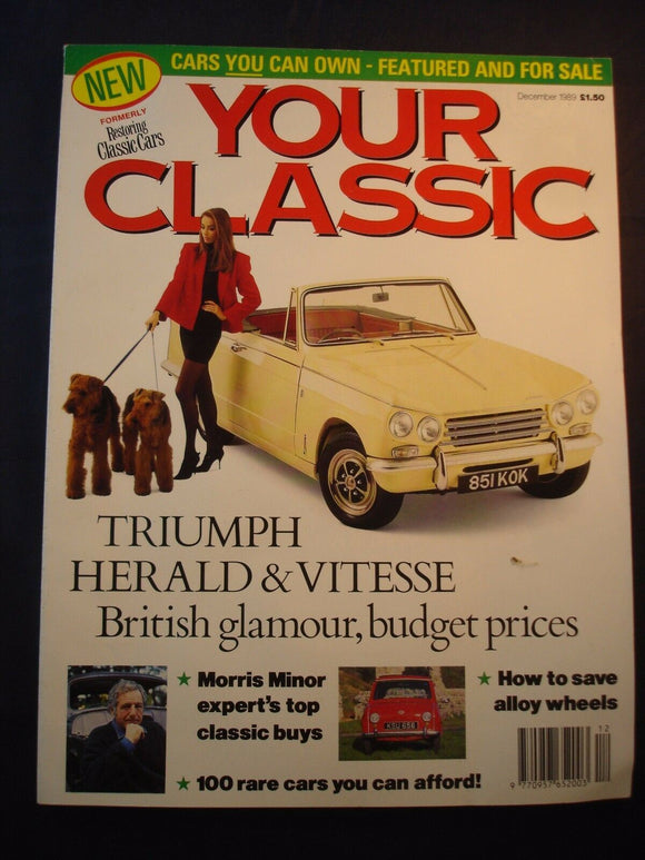 Your Classic - December 1989 - Triumph Herald and Vitesse - Morris Minor