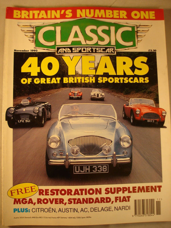 Classic and Sports car magazine - November 1993 - 40 years of British Sports car