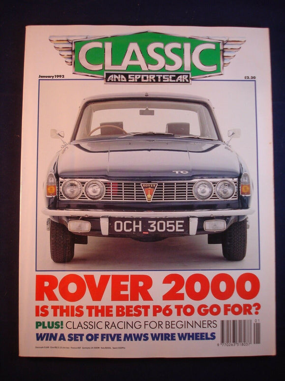 Classic and Sports car - January 1992 - Rover 2000