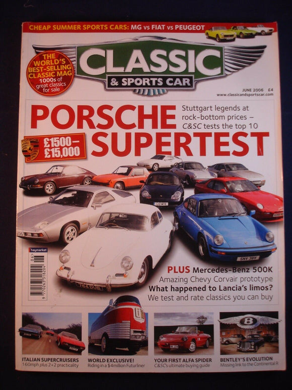 Classic and Sports car - June 2006 - Porsche Supertest