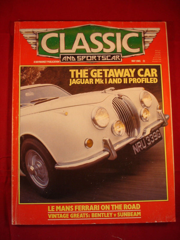 Classic and Sports Car - May 1985 - Jaguar Mk1 and Mk2 profiled