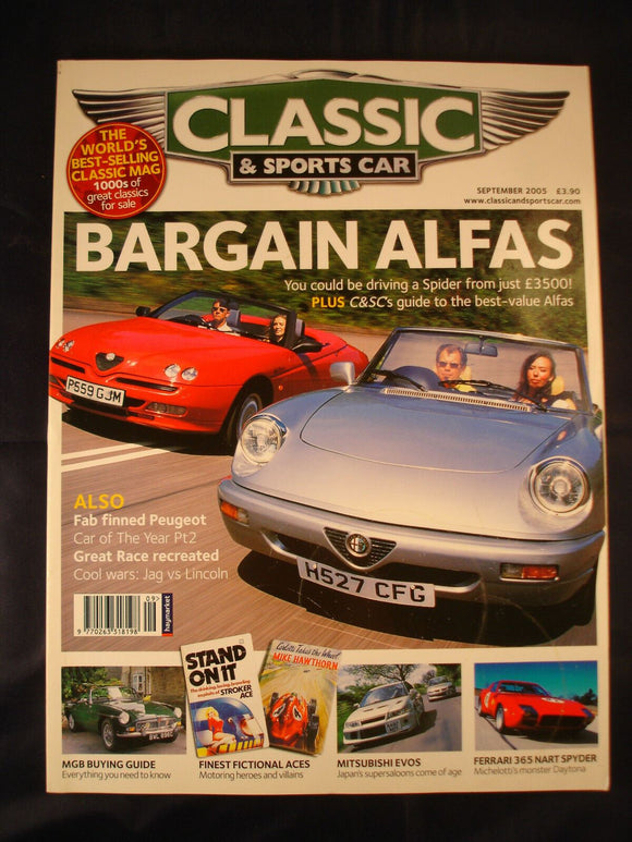 Classic and Sports car magazine - September 2005 - Alfa - MGB buying guide - Jag