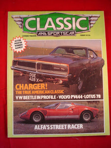 Classic and Sports Car - February 1983 - Dodge Charger - Alfa - Beetle - PV444