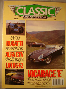 Classic and Sports car magazine - June 1990 - Bugatti - Alfa - Lotus