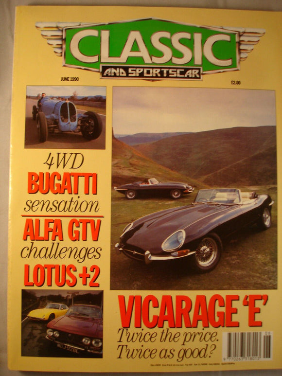 Classic and Sports car magazine - June 1990 - Bugatti - Alfa - Lotus