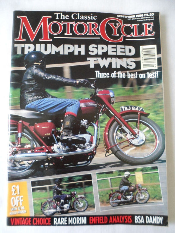 The Classic Motorcycle - September 1998 - Triumph Speed Twins - Morini - Enfield