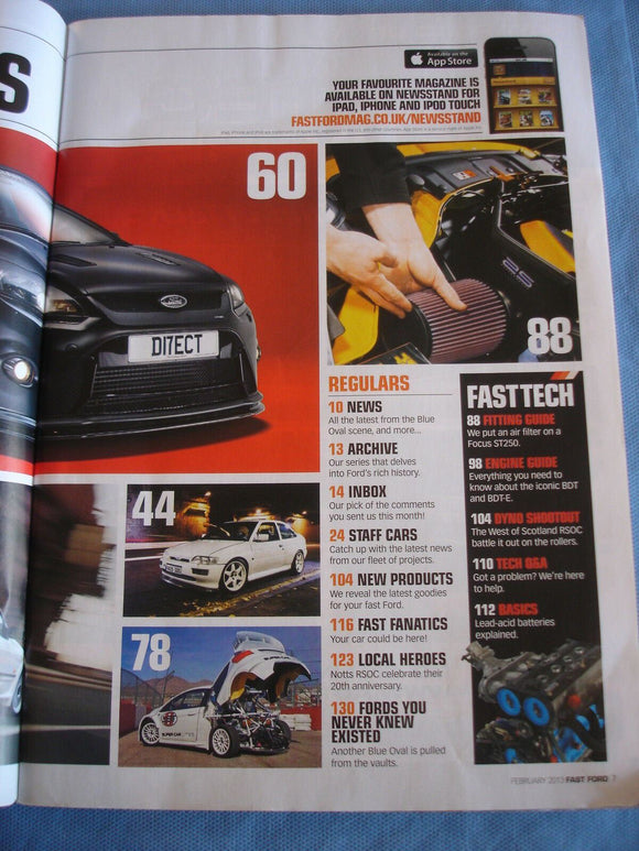 fast Ford Mag 2013 - Feb - Focus st air filter guide - Rs500 - BDT/E guide -