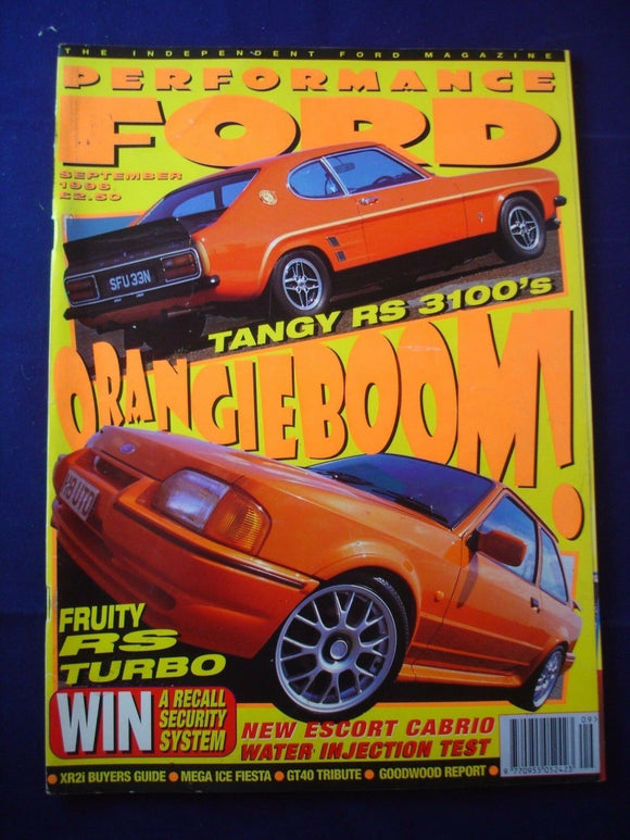 Performance Ford Mag Sep 1996  - RS3100 Capri - RS Turbo