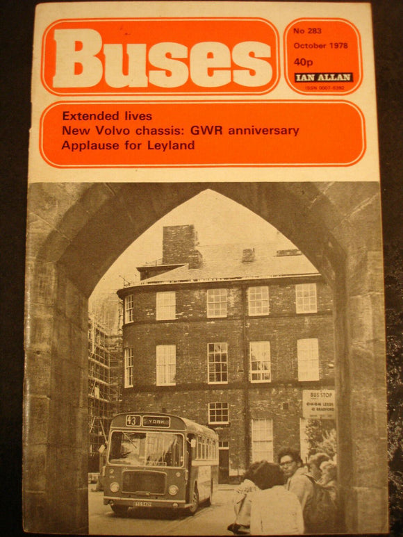 Buses Magazine October 1978 - New volvo chassis: GWR anniversary