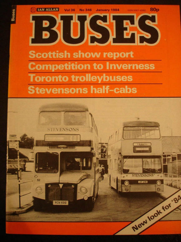 Buses Magazine January 1984 - Toronto trolleybuses, Stevensons half cabs