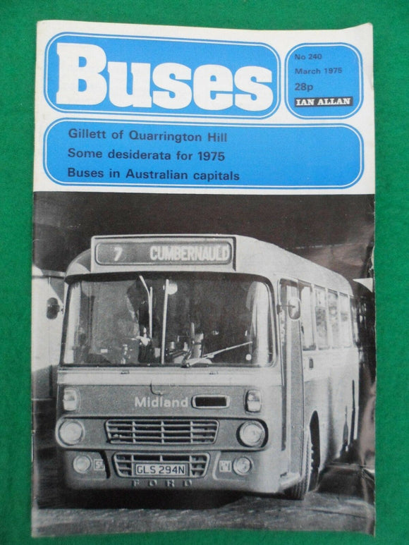 Buses Magazine - March 1975 - Gillett - Australian Capitals