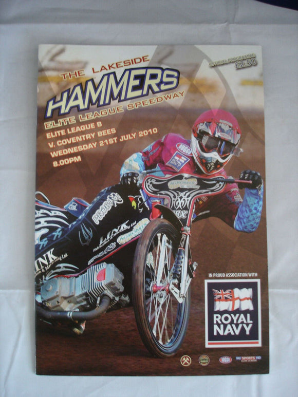 Lakeside Hammers Programme  - 21st July 2010 - Coventry Bees