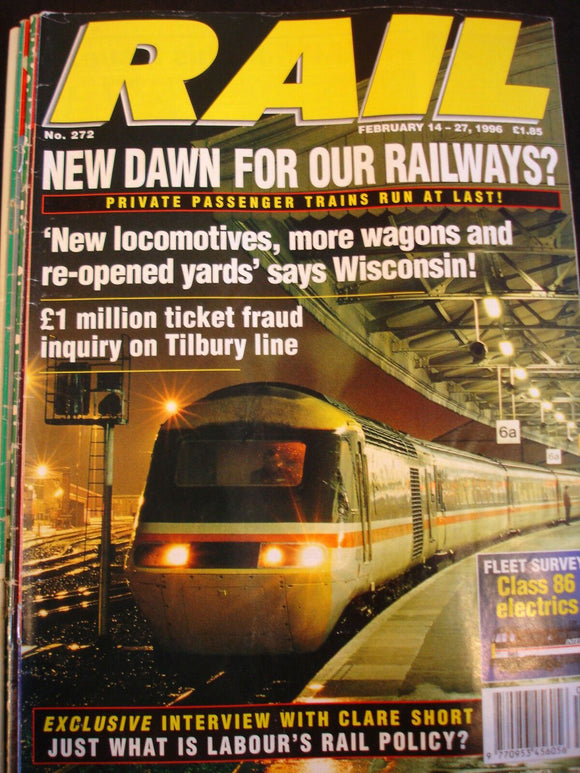 Rail Magazine 272 class 86 survey, class 90 on east coast