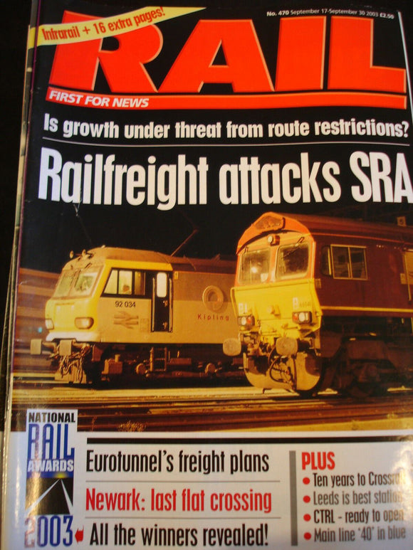 Rail Magazine 470 Eurotunnels freight plans, Newark, Mainline 40 in blue