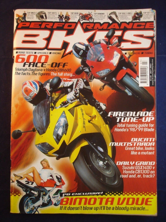 Performance Bikes Magazine - July 2003 - Fireblade tuning