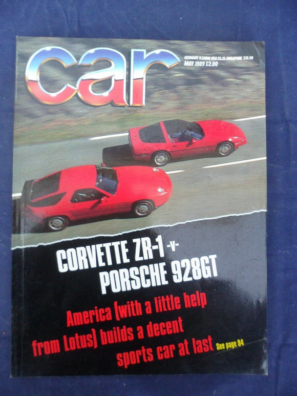 Car Magazine - May 1989 - Corvette ZR1 - Porsche 928GT