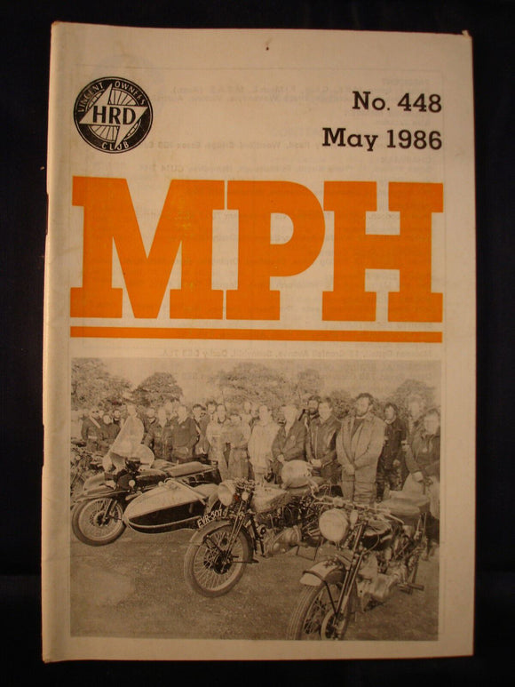 MPH - VOC - Vincent Owners club magazine - issue 448 - May 1986