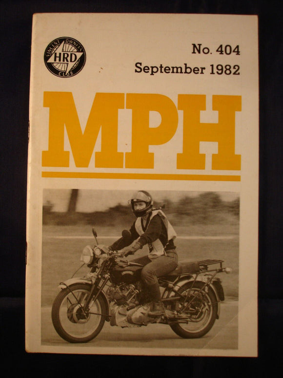 MPH - VOC - Vincent Owners club magazine - issue 404 - September 1982