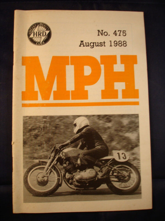 MPH - VOC - Vincent Owners club magazine - issue 475 - August 1988