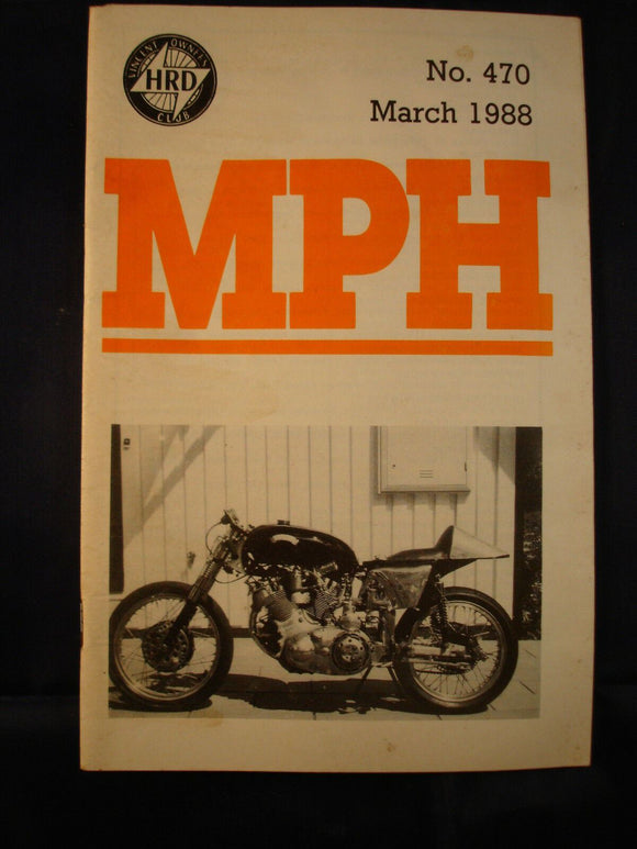 MPH - VOC - Vincent Owners club magazine - issue 470 - March 1988