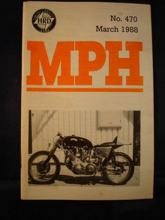 MPH - VOC - Vincent Owners club magazine - issue 470 - March 1988