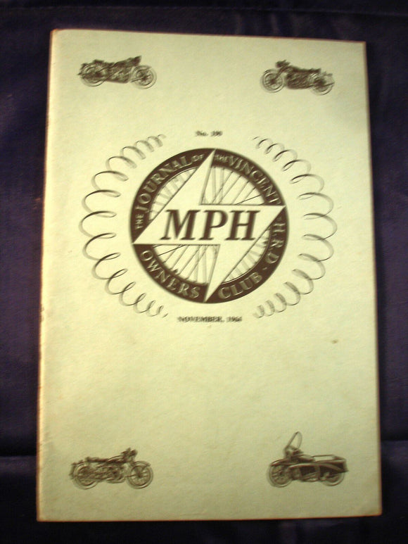 MPH - VOC - Vincent Owners club magazine - issue 190 Nov 1964