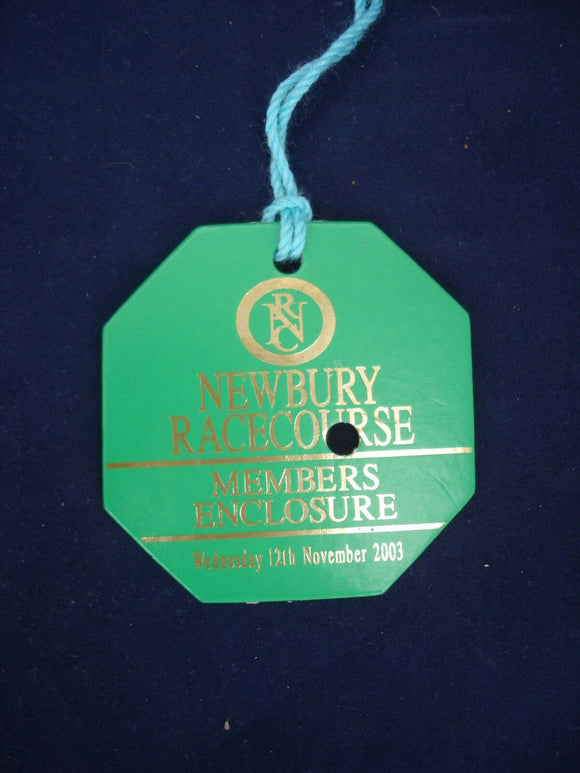 2 - Horse racing - Card Badge - Newbury - Members - 12th November 2003